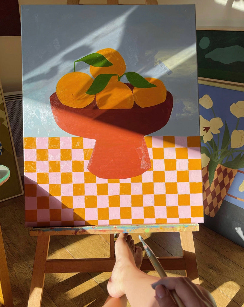 Carla Llanos Original Artwork  "ORANGES" ORIGINAL PAINTING