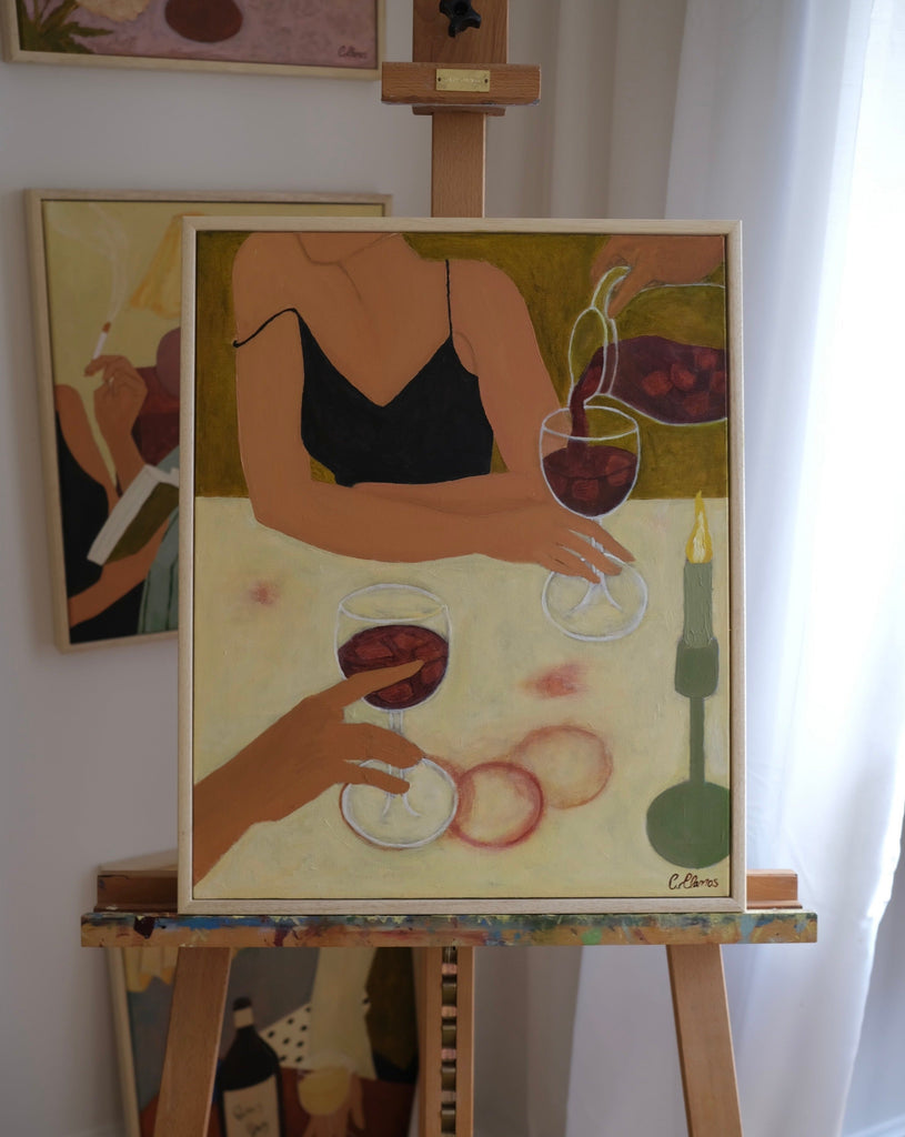 Carla Llanos Original Artwork  SANGRIA NIGHTS ORIGINAL PAINTING