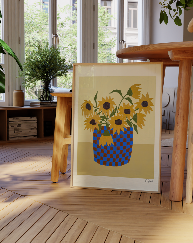 Carla Llanos Original Artwork  SUNFLOWERS