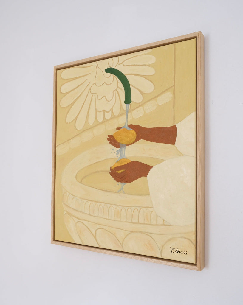 Carla Llanos Original Artwork  THE FOUNTAIN ORIGINAL PAINTING